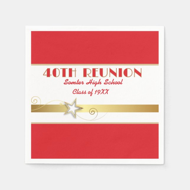 Party! 40th Class Reunion custom Napkins (Front)
