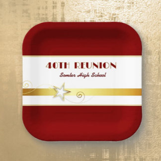 Party! 40th Class Reunion custom  Paper Plate