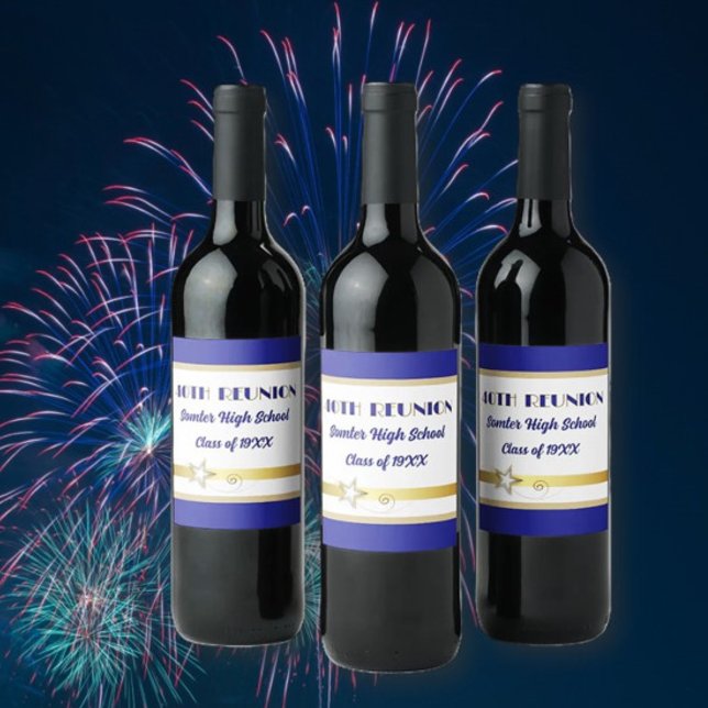 Party! 40th Class Reunion custom  Wine Label (Creator Uploaded)
