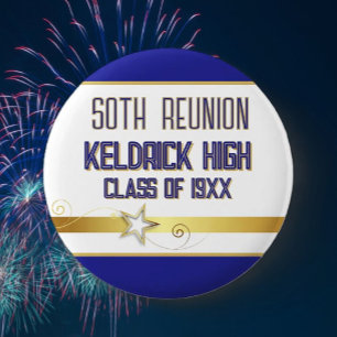 Party! 50th Class Reunion custom  6 Cm Round Badge