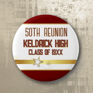 Party! 50th Class Reunion custom 6 Cm Round Badge
