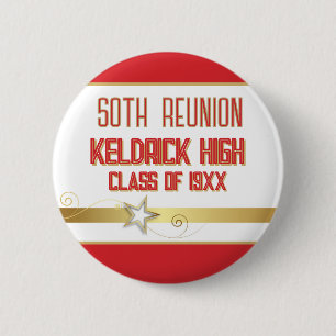 Party! 50th Class Reunion custom 6 Cm Round Badge