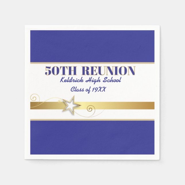 Party! 50th Class Reunion custom Napkins (Front)