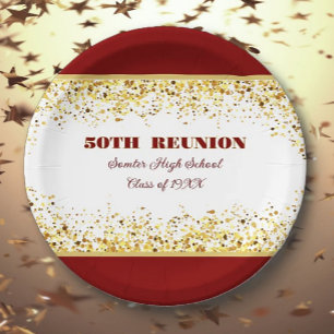 Party! 50th Class Reunion custom Paper Plate