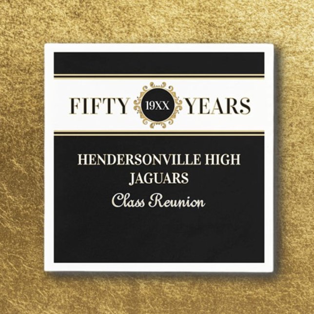 Party! 50th Reunion Celebration  Napkin (Creator Uploaded)