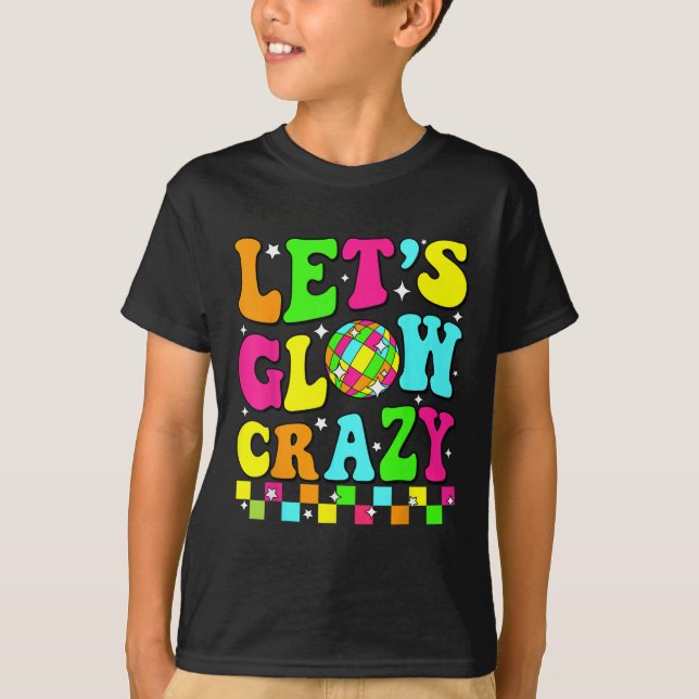 Party 80s Group Team Lets Crazy Retro Colourful Qu T-Shirt (Front)