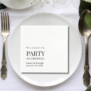 Party Accordingly Funny Wedding Bar Napkin
