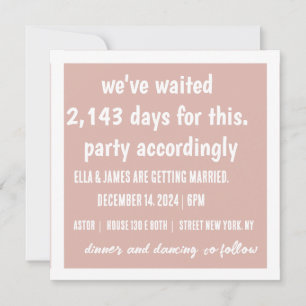 Party Accordingly Wedding Invitation