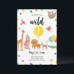 Party Animal 1st Birthday Invitation<br><div class="desc">Calling all party animals! This cute safari animal birthday invitation is perfect for all ages.</div>