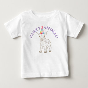 Party Animal Baby Shirt – Funny Goat Birthday Tee
