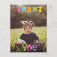 Party Animal Birthday Custom Photo Thank You Note