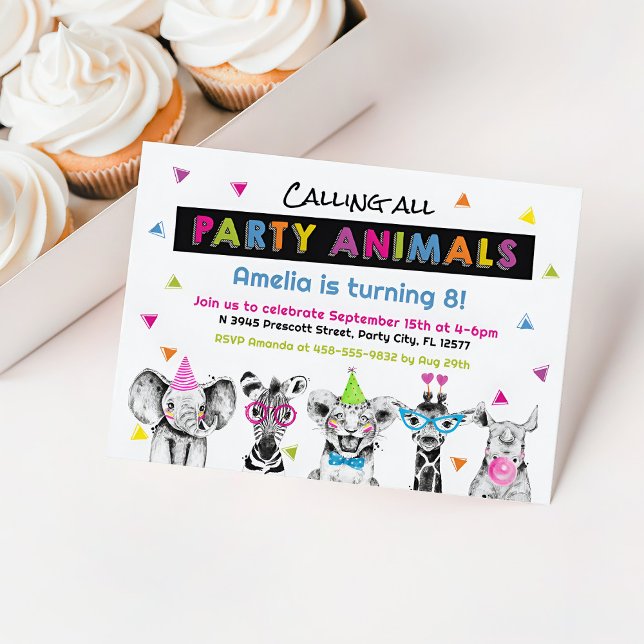 Party Animal Birthday Invitation (Party Animal Birthday Invitation)