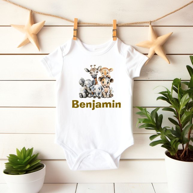 Party Animal Birthday Outfit, Kids Safari Birthday Baby Bodysuit (Creator Uploaded)
