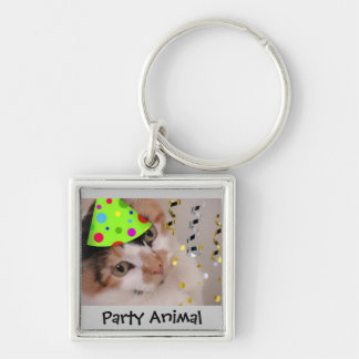 Party Animal/Calico Cat Key Ring