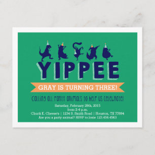 Party Animal Children's Birthday Invitation