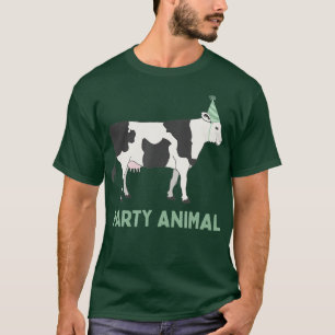 Party Animal Cow Birthday  Cow Birthday  T-Shirt