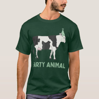 Party Animal Cow Birthday  Cow Birthday  T-Shirt