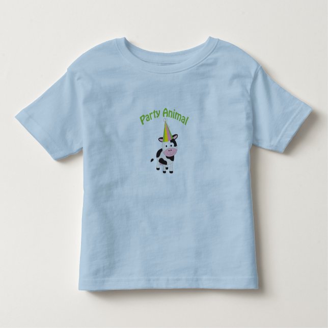 Party Animal cow Toddler T-Shirt (Front)