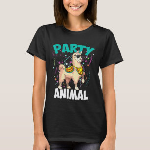 Party Animal Cute Llama Birthday Men Women Kids T-Shirt