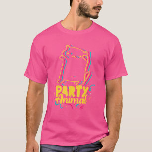 Party Animal Disco Dancing Cat Meme T-Shirt