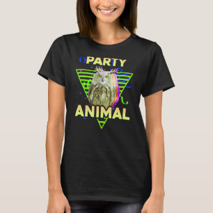 PARTY ANIMAL Funny Owl Girls Boys Kids Birthday Pa T-Shirt