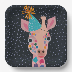 Party Animal Giraffe Paper Plates