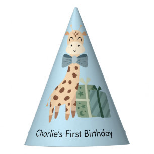 Party Animal Giraffe with Gifts, Birthday Party Hat