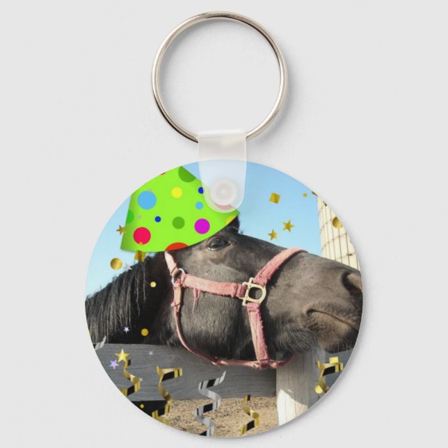 Party Animal Horse Key Ring (Front)