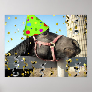 Party Animal Horse Poster