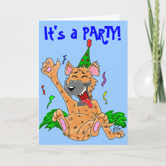 Party Animal Hyena Card