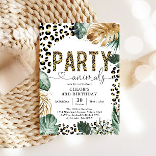 Party Animal Leopard Boy Birthday Invitation