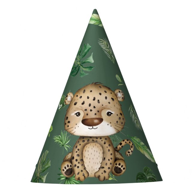Party Animal Leopard Cheetah Wild One Jungle Boy Hat (Front)