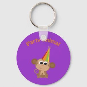 Party Animal! Monkey Key Ring