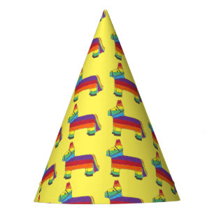 Party ANIMAL Rainbow Donkey Piñata Birthday Fiesta Hat