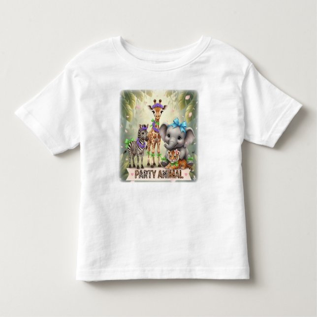 Party Animal Toddler Jersey T-Shirt Unisex fit (Front)