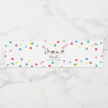 Party Animal Water Bottle Label