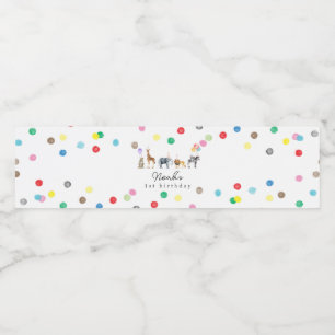 Party Animal Water Bottle Label