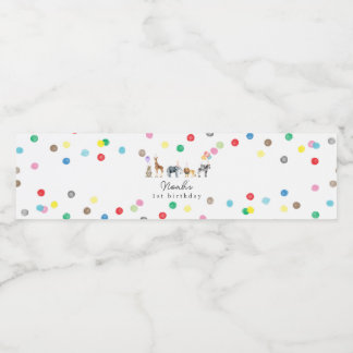 Party Animal Water Bottle Label