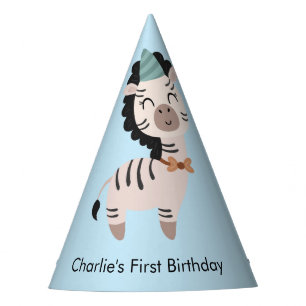 Party Animal Zebra, Birthday Party Hat