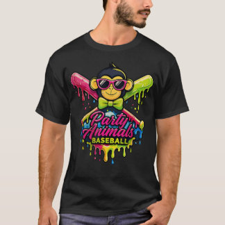 Party Animals Baseball Funny T-Shirt