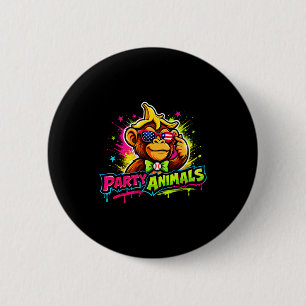 Party animals baseball jersey 6 cm round badge