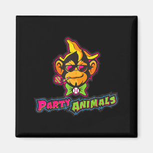 Party animals baseball monkey magnet