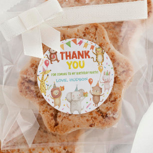 Party Animals Birthday Classic Round Sticker