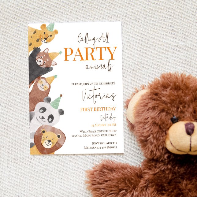 Party animals birthday Invitation template (Creator Uploaded)