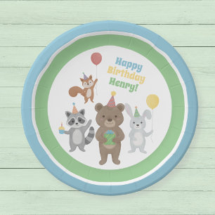 Party Animals Birthday Paper Plate