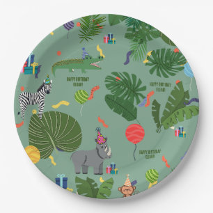 Party Animals Birthday Party, Kids, Jungle Animals Paper Plate