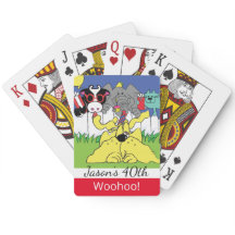 Party Animals Birthday Playing Cards