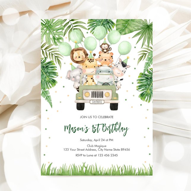 Party Animals Boy Birthday Invitation (Creator Uploaded)