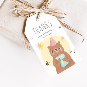 Party Animals Colourful Kids Birthday Party Favour Gift Tags