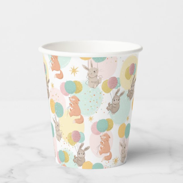 Party Animals Colourful Kids Birthday Party Paper Cups (Front)